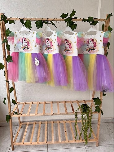 Kız çocuk unicorn elbise