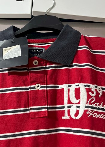 Diğer Bordo Çizgili Uzun Kollu Polo Tişört
