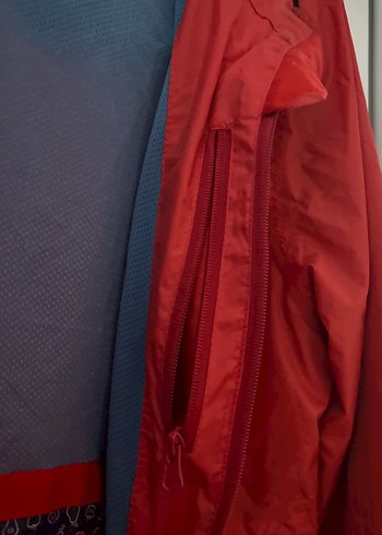 Kırmızı Midi Boy Düğmeli Kadın Yağmurluk - Görsel 5