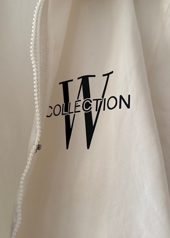 Düğmeli Midi Beyaz Ceket - Görsel 3