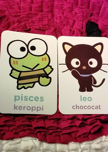 Keroppi ve Chococat Temalı Kart Oyunu