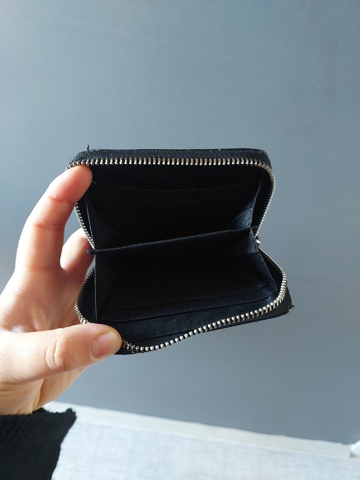 Kadın Siyah Deri Fermuarlı Cüzdan - Görsel 4