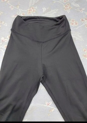 Siyah Dar Kesim Midi Kadın Tayt - Görsel 4