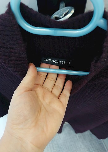 Bordo Kadın Boğazlı Örgü Triko - Görsel 6