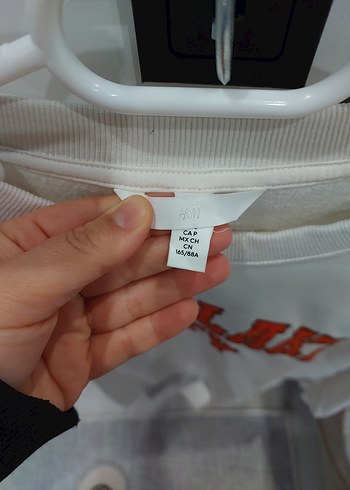 Beyaz Pamuklu Kısa Sweatshirt - Görsel 4