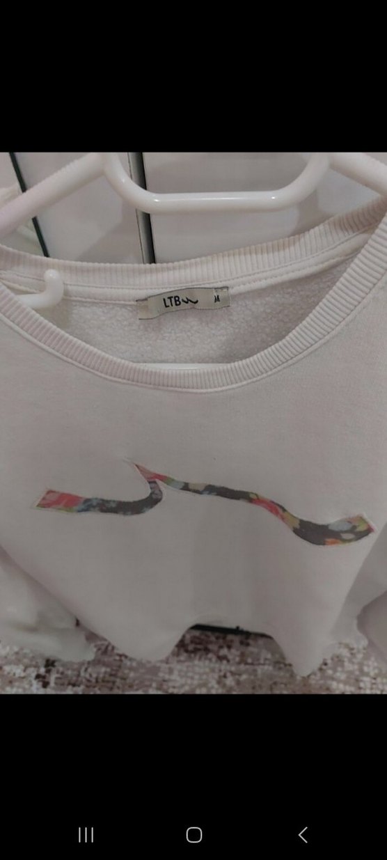 Kadın Beyaz Baskılı Uzun Kollu Sweatshirt - Görsel 3