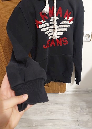 Erkek Gri Baskılı Fermuarlı Sweatshirt - Görsel 2