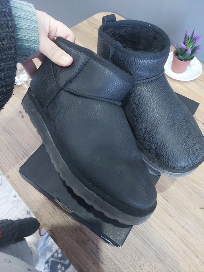 Siyah Rahat Kadın Botları, Dolgu Topuklu - Görsel 2