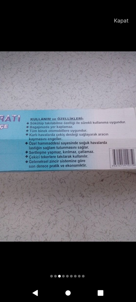 yol tutuş aparati anti patinaj kelepçe 12 li  hic kullanılmadi - Görsel 3