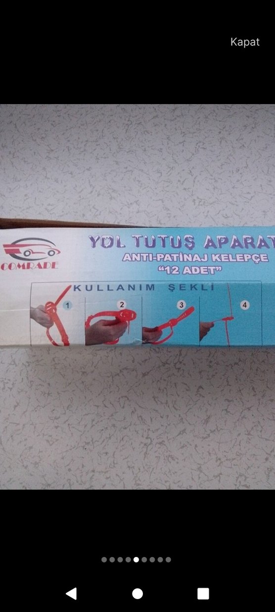 yol tutuş aparati anti patinaj kelepçe 12 li  hic kullanılmadi - Görsel 5