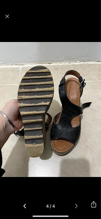 39 Beden siyah Renk Kadın dolgu topuk ayakkabı