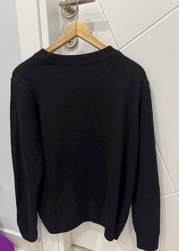 Siyah Baskılı Örgü Kazak - Görsel 2