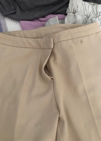 Koton Bej Midi Kumaş Kadın Pantolon