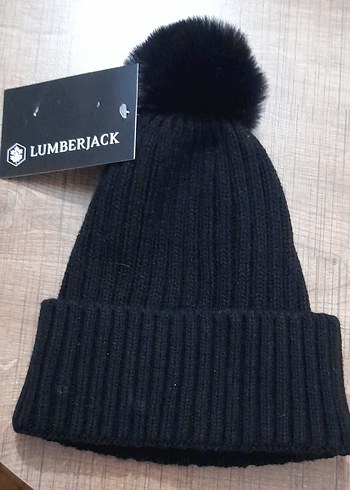 Lumberjack siyah Kürklü Kadın Yün Bere - Görsel 2