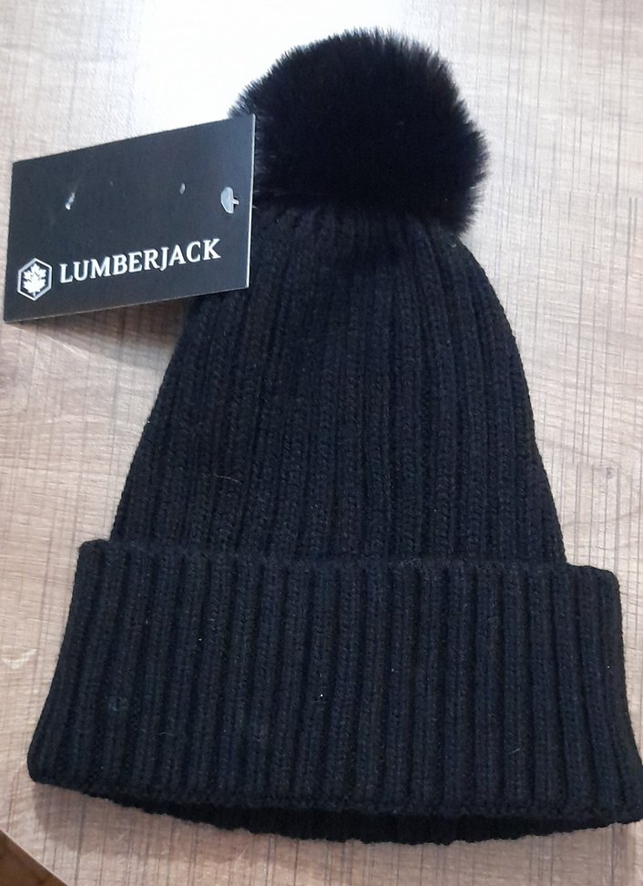 Lumberjack siyah Kürklü Kadın Yün Bere - Görsel 2