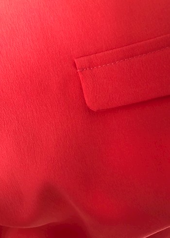 Turuncu  Düğmeli V Yakalı Blu - Görsel 4