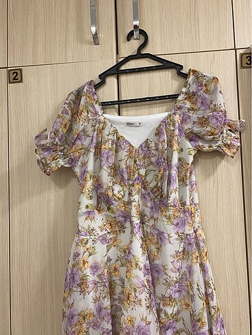 38 Beden Bencicekli mini elbise