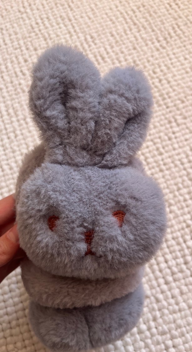 Gri Peluş Kulaklık - Görsel 2