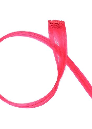 Neon Pembe Renkli Sentetik Tekli Çıt Çıt Saç