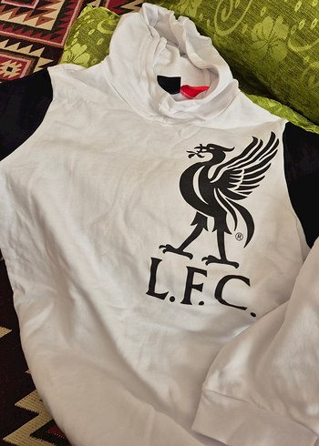 Beyaz L.EC Baskılı Fermuarlı Sweatshirt - Görsel 2