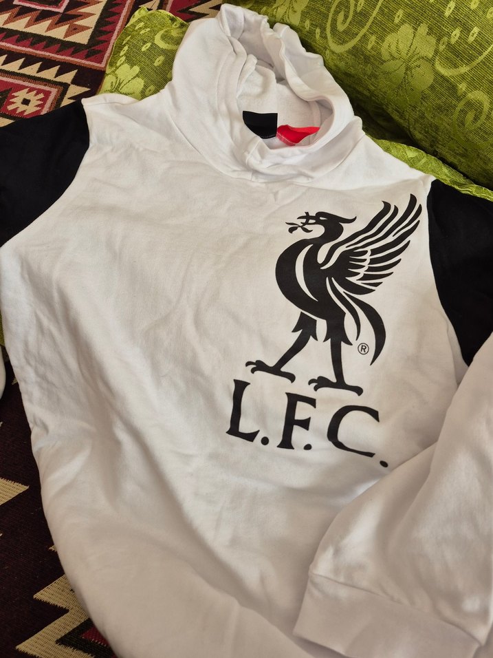 Beyaz L.EC Baskılı Fermuarlı Sweatshirt - Görsel 2