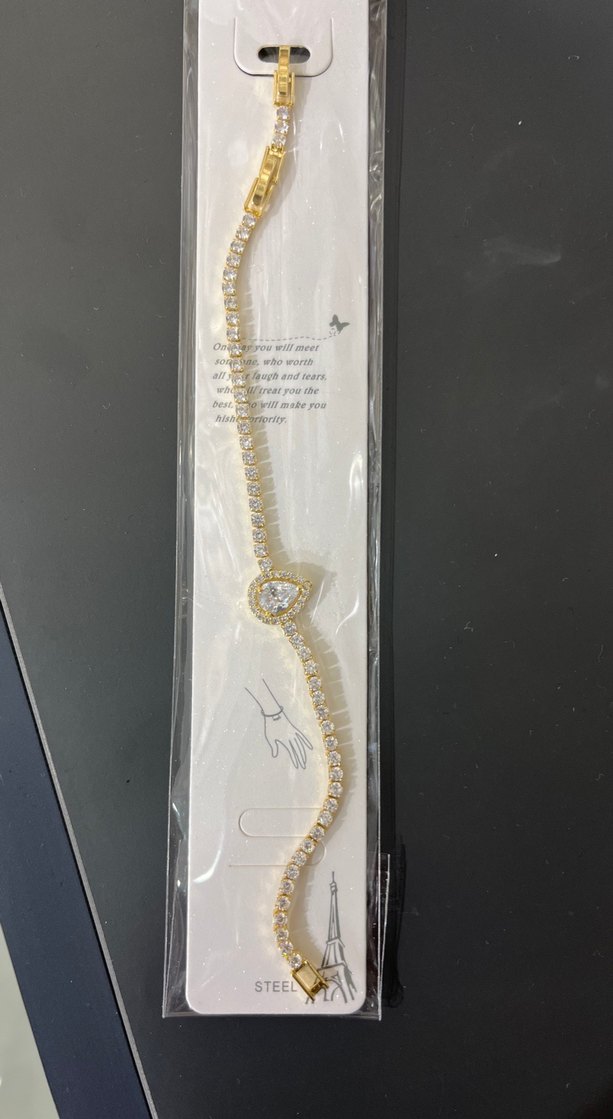 Çelik Zincir Detaylı Yılan Desenli Altın Bileklik - Görsel 4