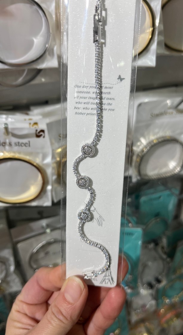 Çelik Zincir Detaylı Yılan Desenli Gri Bileklik - Görsel 2