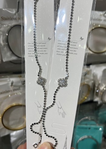 Çelik Gri Zincir Detaylı Minimalist Kadın Bileklik - Görsel 3