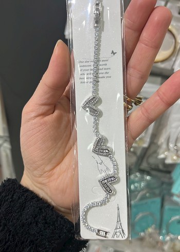 Çelik Zincir Detaylı Beyaz Yılan Desenli Bileklik - Görsel 3