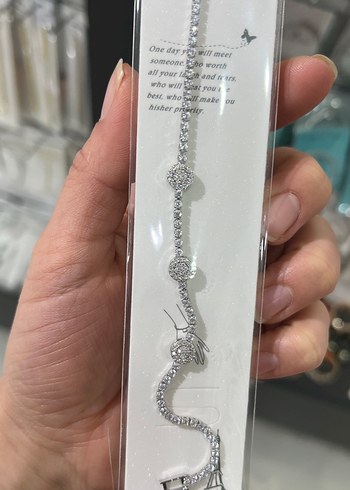 Çelik Yılan Desenli Zincir Detaylı Beyaz Bileklik - Görsel 2