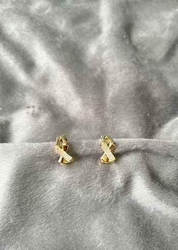 Altın Renkli Mini Payetli Kadın Küpeleri - Görsel 6