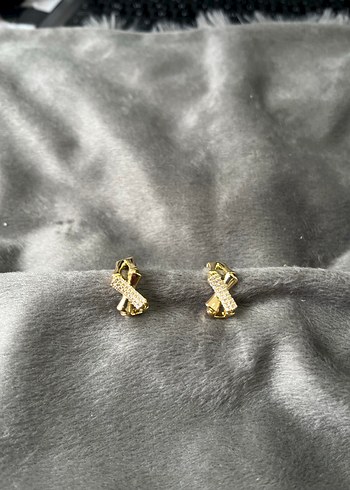 Altın Renkli Mini Payetli Kadın Küpeleri - Görsel 3