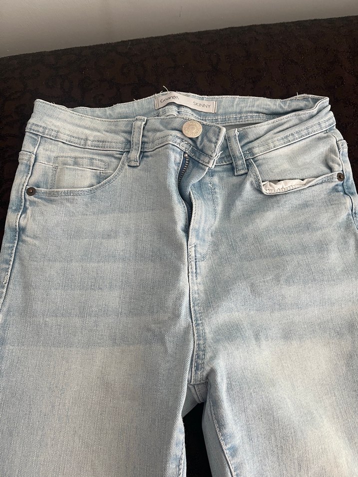 Gri Dar Kesim Midi Kadın Kot Pantolon - Görsel 2