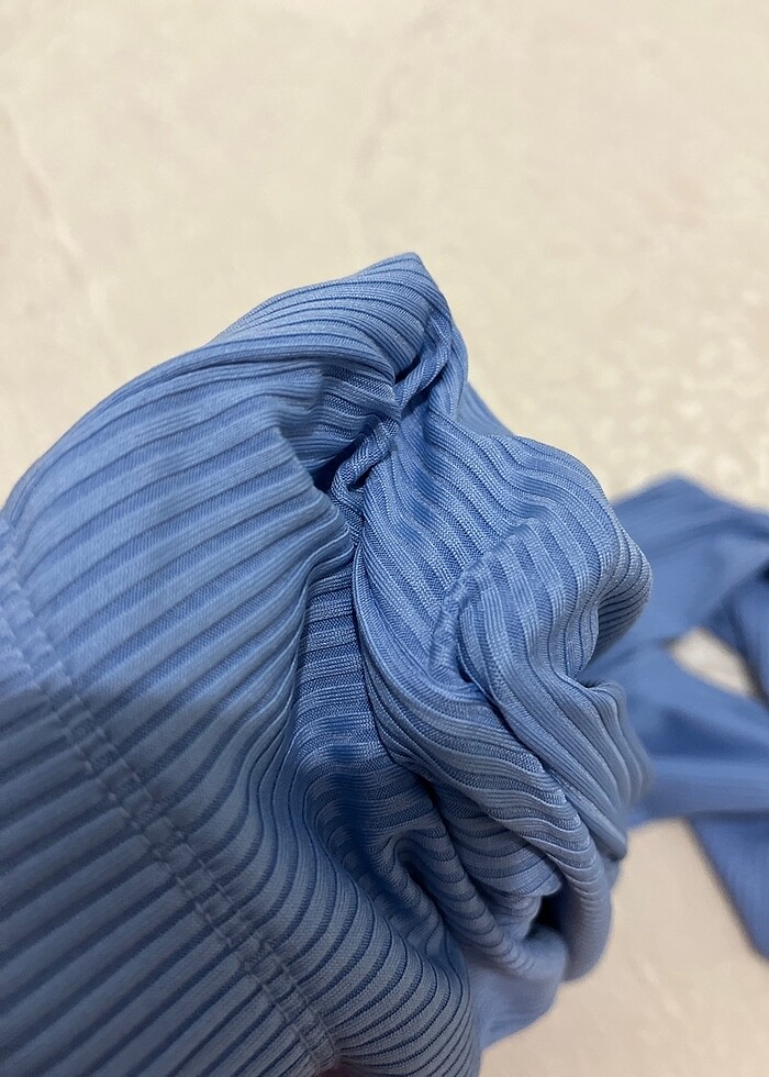 Yeni ? Rahat Kalıp Fitilli Pantolon (Mavi) - Görsel 3