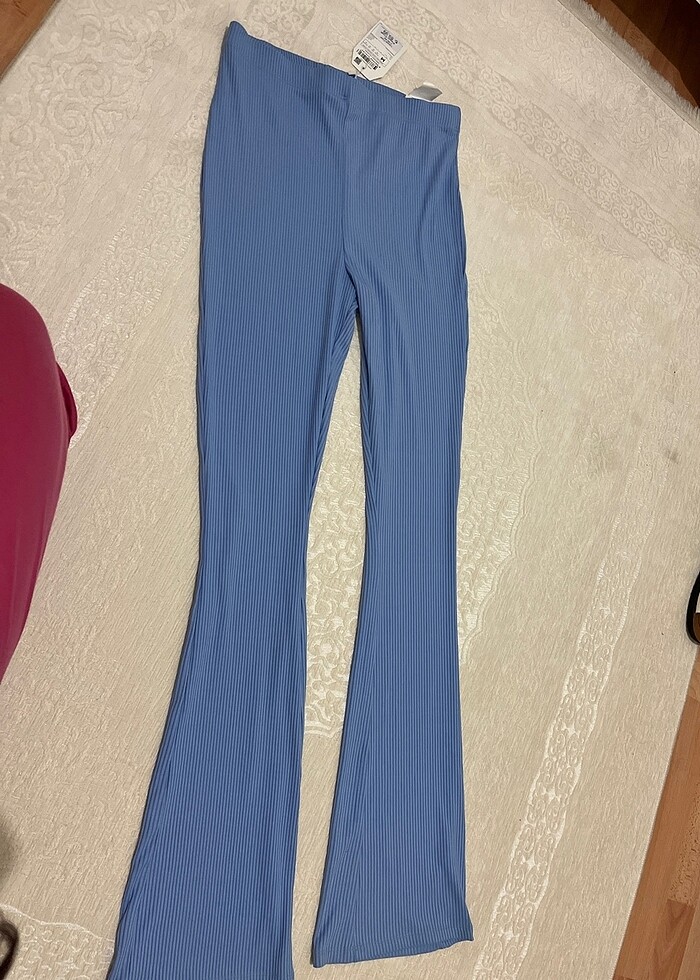 Yeni ? Rahat Kalıp Fitilli Pantolon (Mavi) - Görsel 4