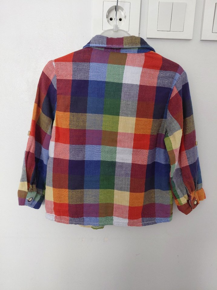 Renkli Düğmeli Erkek Gömlek - Görsel 2