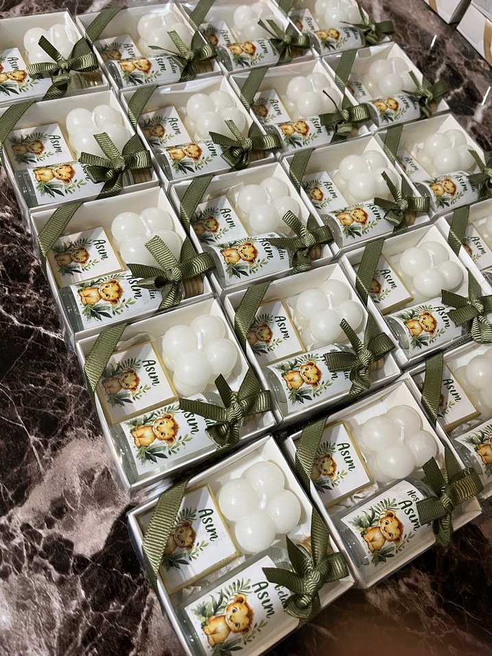 Beyaz Dekoratif Hediye Seti Asum Etiketiyle - Görsel 5