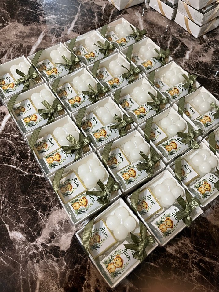 Beyaz Dekoratif Hediye Seti Asum Etiketiyle - Görsel 4