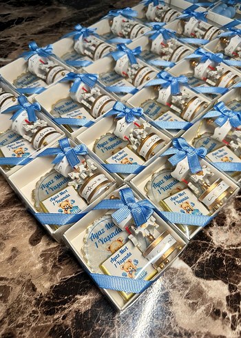 Mavi Kurdeleli Hediyelik Set - Görsel 3