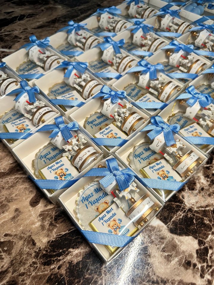 Mavi Kurdeleli Hediyelik Set - Görsel 3