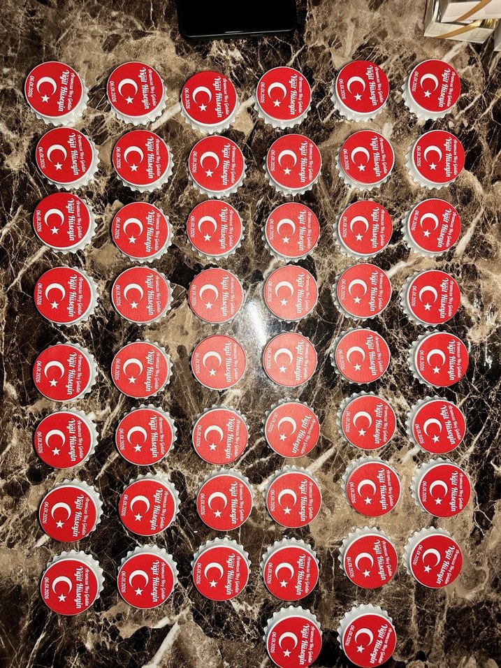 Kırmızı Vintage Erkek Rozet - Görsel 3