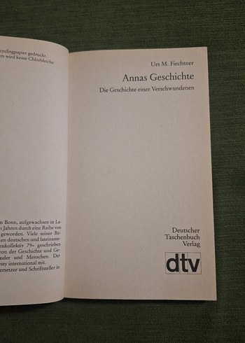 Urs M. Fiechtner: Annas Geschichte Roman - Görsel 3