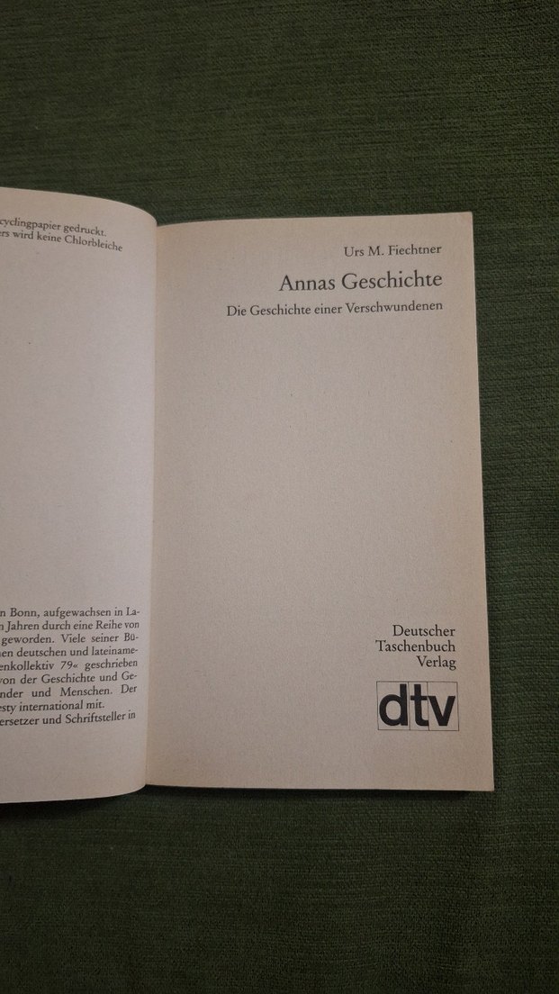 Urs M. Fiechtner: Annas Geschichte Roman - Görsel 3