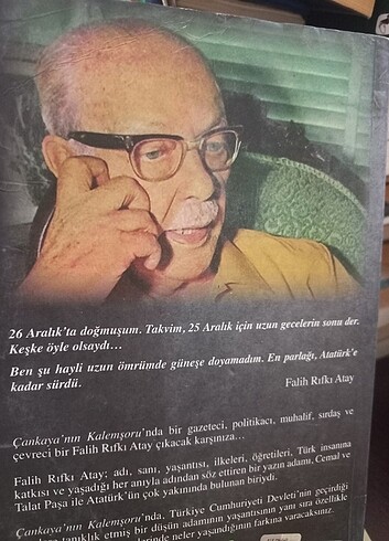  ÇANKAYA'NIN KALEMŞORU BİLİNMİYENLERİYLE FALİH RIFKI ATAY (YAŞAR 