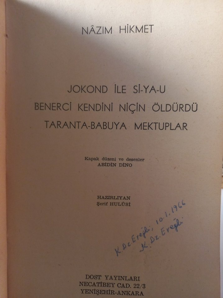 NAZIM HİKMET JOKAND İLE Sİ-YA-U TARANTA- BABUYA MEKTUPLAR BENER - Görsel 2