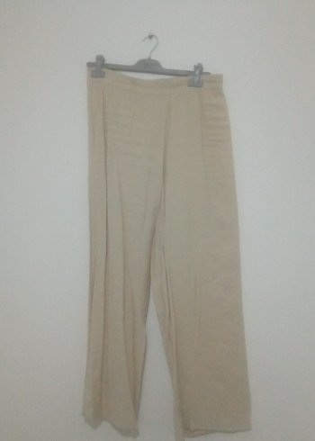 Bej  Keten Kadın Pantolon - Görsel 2