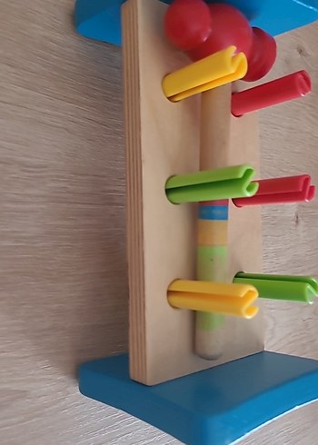 Çok Renkli Ahşap Çekiçli Eğitim Oyuncağı - Görsel 2
