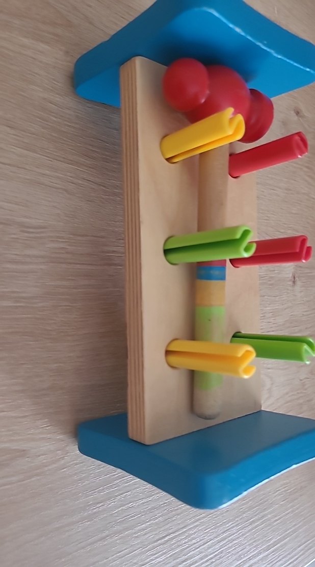 Çok Renkli Ahşap Çekiçli Eğitim Oyuncağı - Görsel 2