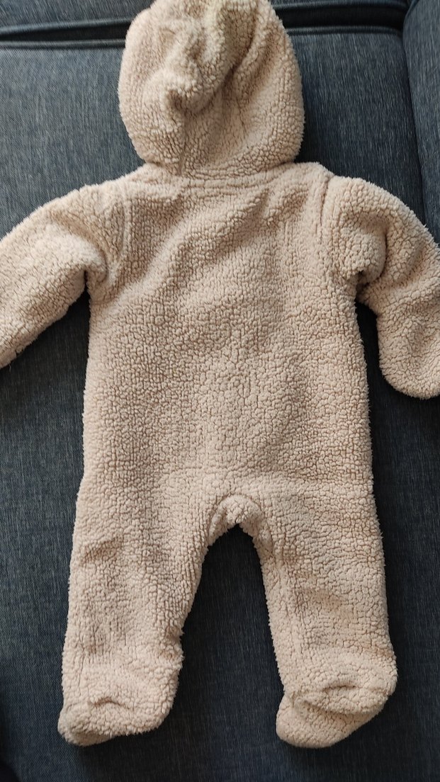 Peluş Ayıcık Kulaklı Tulum Mont - Görsel 4