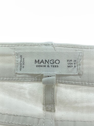 36 Beden beyaz Renk Mango Jean / Kot %70 İndirimli.